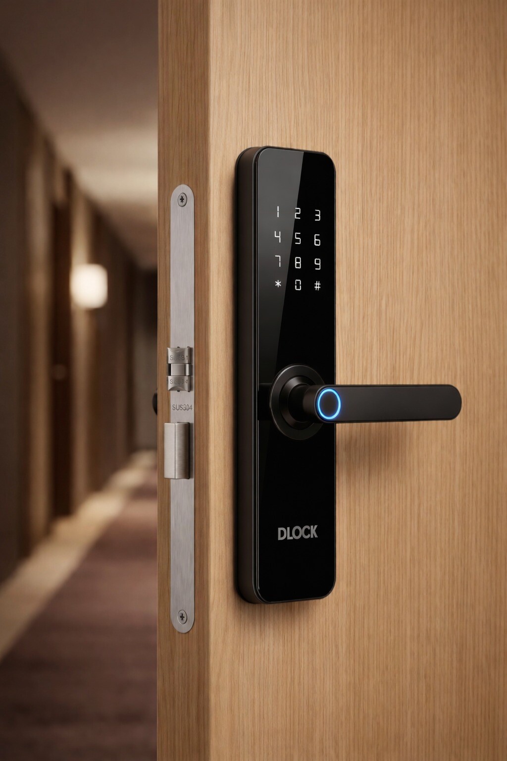Fechadura Digital DLock DL 4800 Média Preta de Embutir
