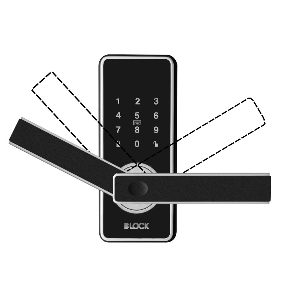 Fechadura Digital Pequena Com Segurança De Embutir DLock / Cor Preta - DL2200