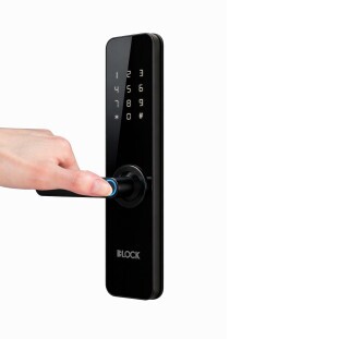 Fechadura Digital com Biometria DLock DL 4800 Média Preta de Embutir