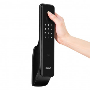 Fechadura Digital Média Para Porta de Madeira DLock / Cor Preta - DL 9800