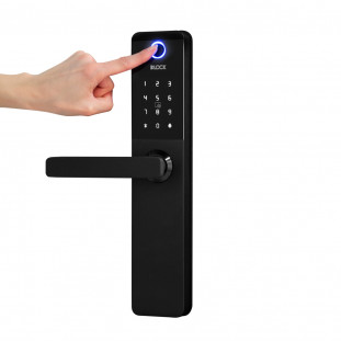 Fechadura Digital Grande Com Segurança De Embutir DLock / Cor Preta  - DL3600