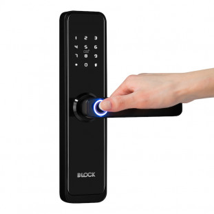 Fechadura Digital Média Com Segurança De Embutir DLock / Cor Preta  - DL4800