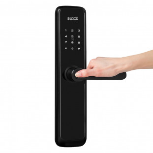 Fechadura Digital Grande Com Segurança De Embutir DLock / Cor Preta - DL9600