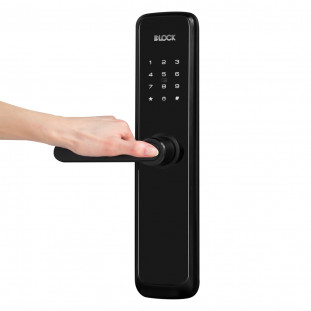 Fechadura Digital Grande Com Segurança De Embutir DLock / Cor Preta - DL9600