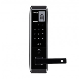 Fechadura Digital Média Com Segurança de Embutir Intelbras / Cor Preta - FR 330