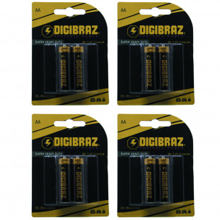 Kit Pilhas Digibraz AA Com 4 Blister - Para Controle Remoto