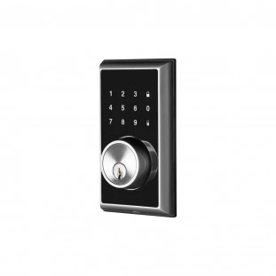 Fechadura Digital Pequena Para Porta de Madeira DLock / Cor Preta  - DL 1200