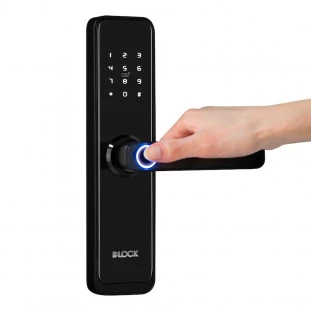 Fechadura Digital Média Com Segurança De Embutir DLock / Cor Preta  - DL4800