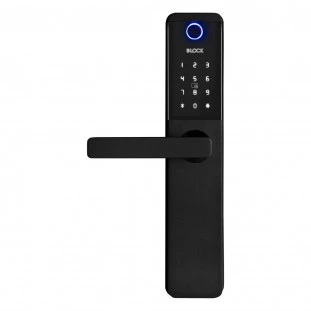 Fechadura Digital Grande Com Segurança De Embutir DLock / Cor Preta  - DL3600