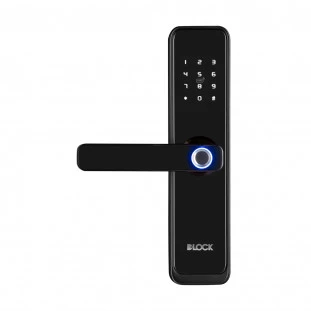 Fechadura Digital Média Com Segurança De Embutir DLock / Cor Preta - DL4800