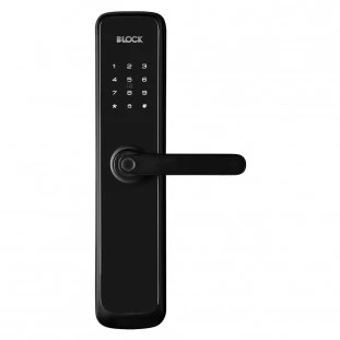 Fechadura Digital Grande Com Segurança De Embutir DLock / Cor Preta - DL9600