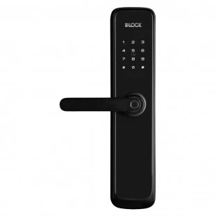 Fechadura Digital Grande Com Segurança De Embutir DLock / Cor Preta - DL9600